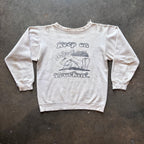 THRASHED | 1970s Robert Crumb "Keep on Truckin" Sweatshirt Sz. M