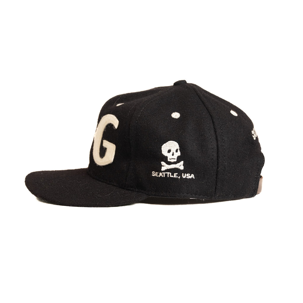 Soft Goods x Ebbets Field Black Wool Ballcap