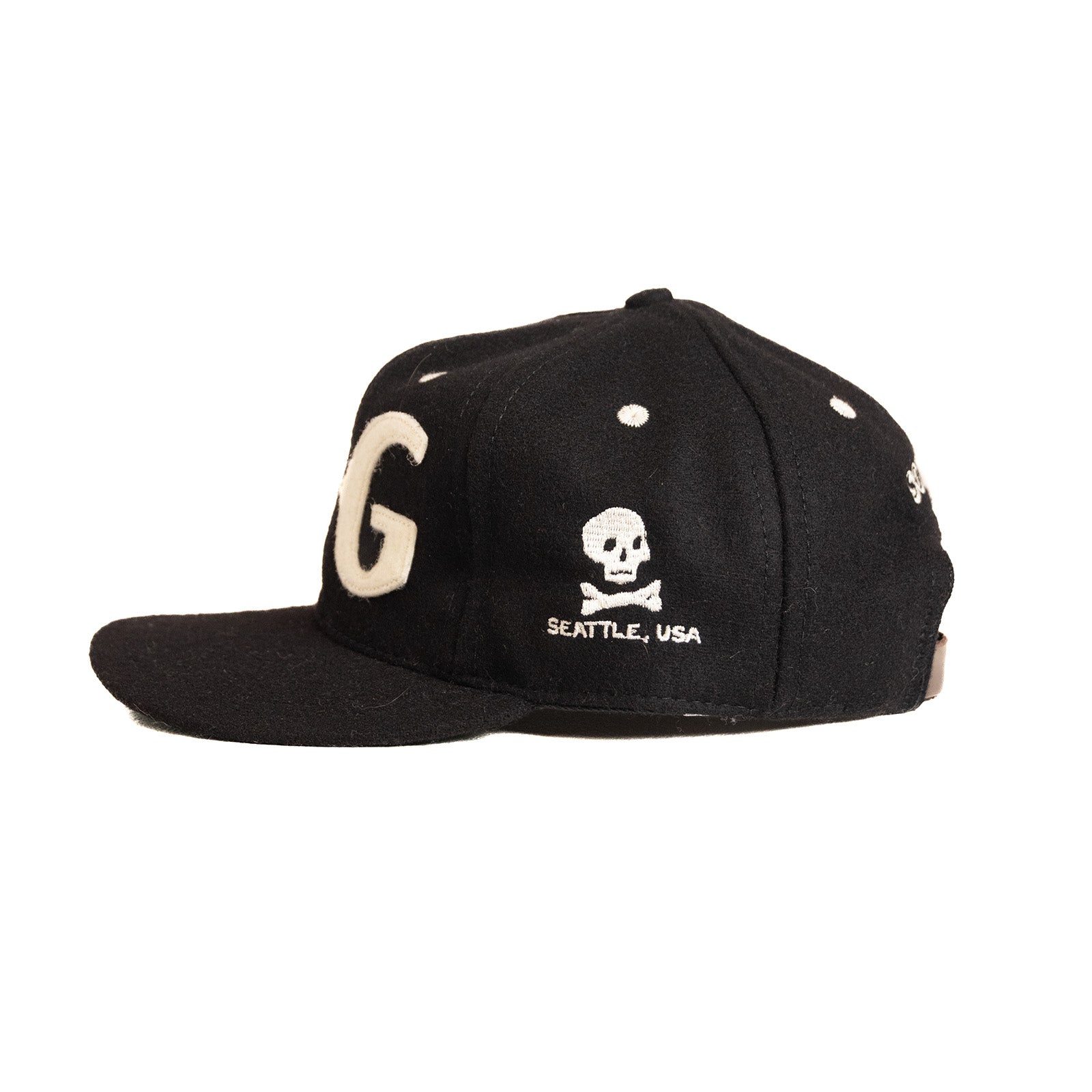 Soft Goods x Ebbets Field Black Wool Ballcap