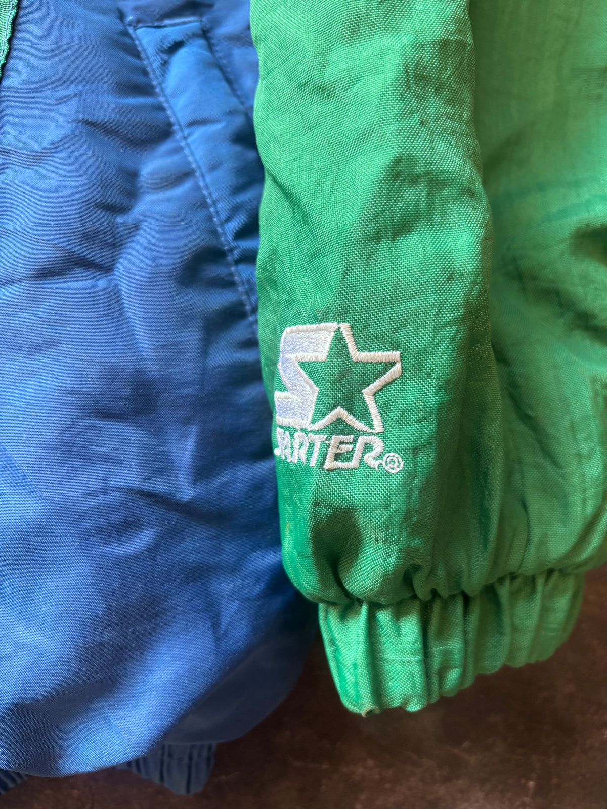 Vintage 1990s Seattle Seahawks STARTER Quarter-Zip Parka Jacket Sz. XL