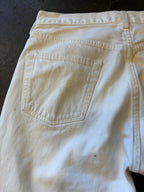Vintage 1990s White LEVI 501 Denim Jeans Sz. 32" (Measured) | Made in USA
