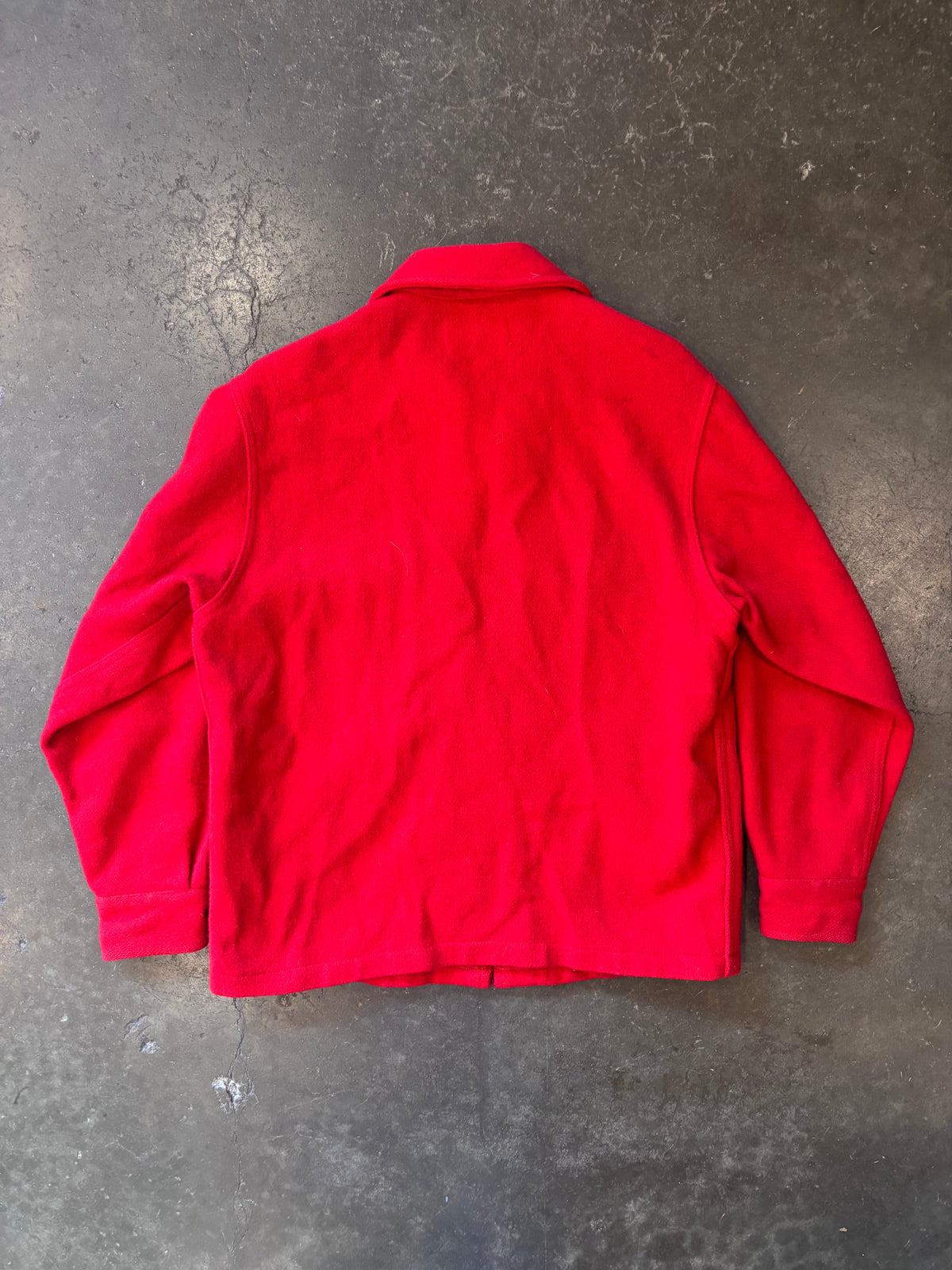 Vintage 1970s WHITE STAG Red Wool Zip-Up Mackinaw Jacket Sz. M