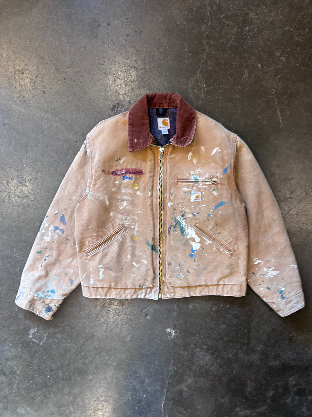 PAINTER | Vintage 1990s CARHARTT Brown Detroit Jacket Sz. L
