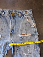 Vintage Distressed Denim Double Knee Carhartts Sz. 36"