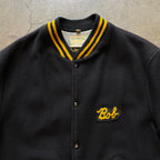 1960s SKOOKUM "Sportsmen" Car Club Black Wool Letterman Jacket Sz. XL | Made in USA