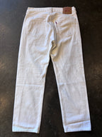Vintage 1990s White LEVI 501 Denim Jeans Sz. 32" (Measured) | Made in USA