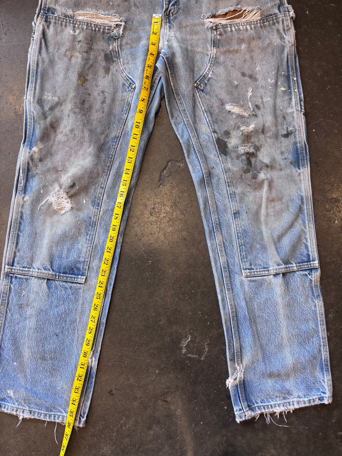 Vintage Distressed Denim Double Knee Carhartts Sz. 36"
