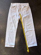 Vintage 1990s White LEVI 501 Denim Jeans Sz. 32" (Measured) | Made in USA