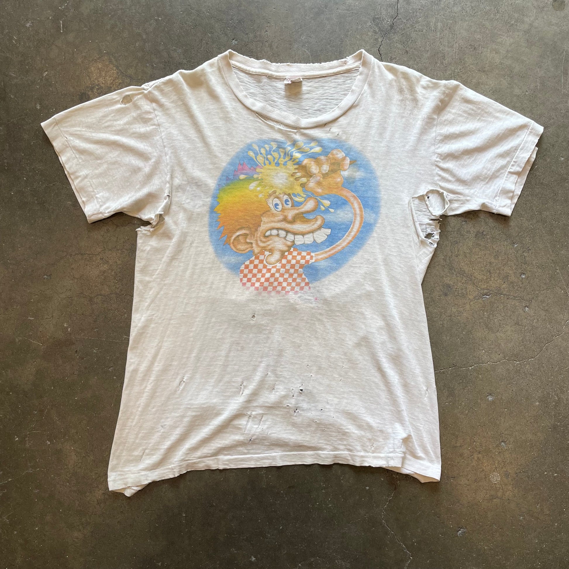 THRASHED | 1970s BVD Grateful Dead - Europe '72 T-Shirt Sz. XL