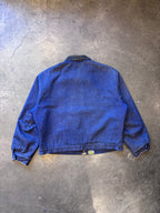 1960s/1970s WRANGLER Blue Bell Zip-Up Blanket Lined Denim Work Jacket Sz. 46 (XL)