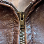1950s A-2 Style Horsehide Leather Bomber Zip-Up Jacket Sz. M