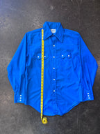 Vintage 1970s MARLBORO Royal Blue Western Shirt Sz. M