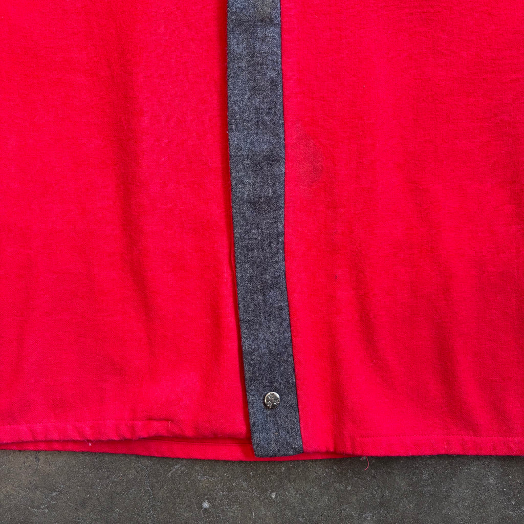 1950s CALIFORNIA SPORTSMAN Wool Red/Charcoal Button-Up Shirt Sz. L