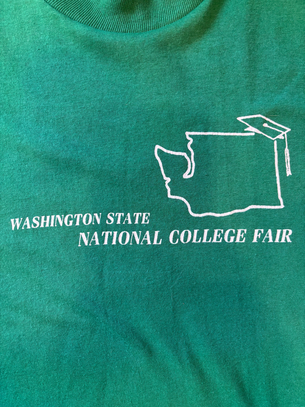 Vintage 1990s Seattle National College Fair Green T-Shirt Sz. L