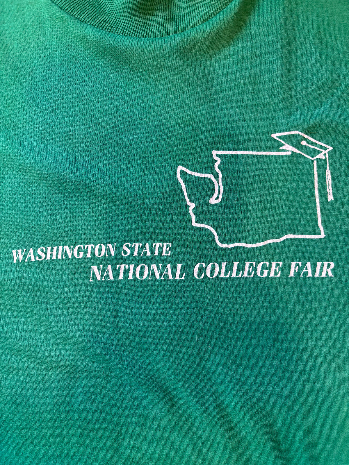 Vintage 1990s Seattle National College Fair Green T-Shirt Sz. L