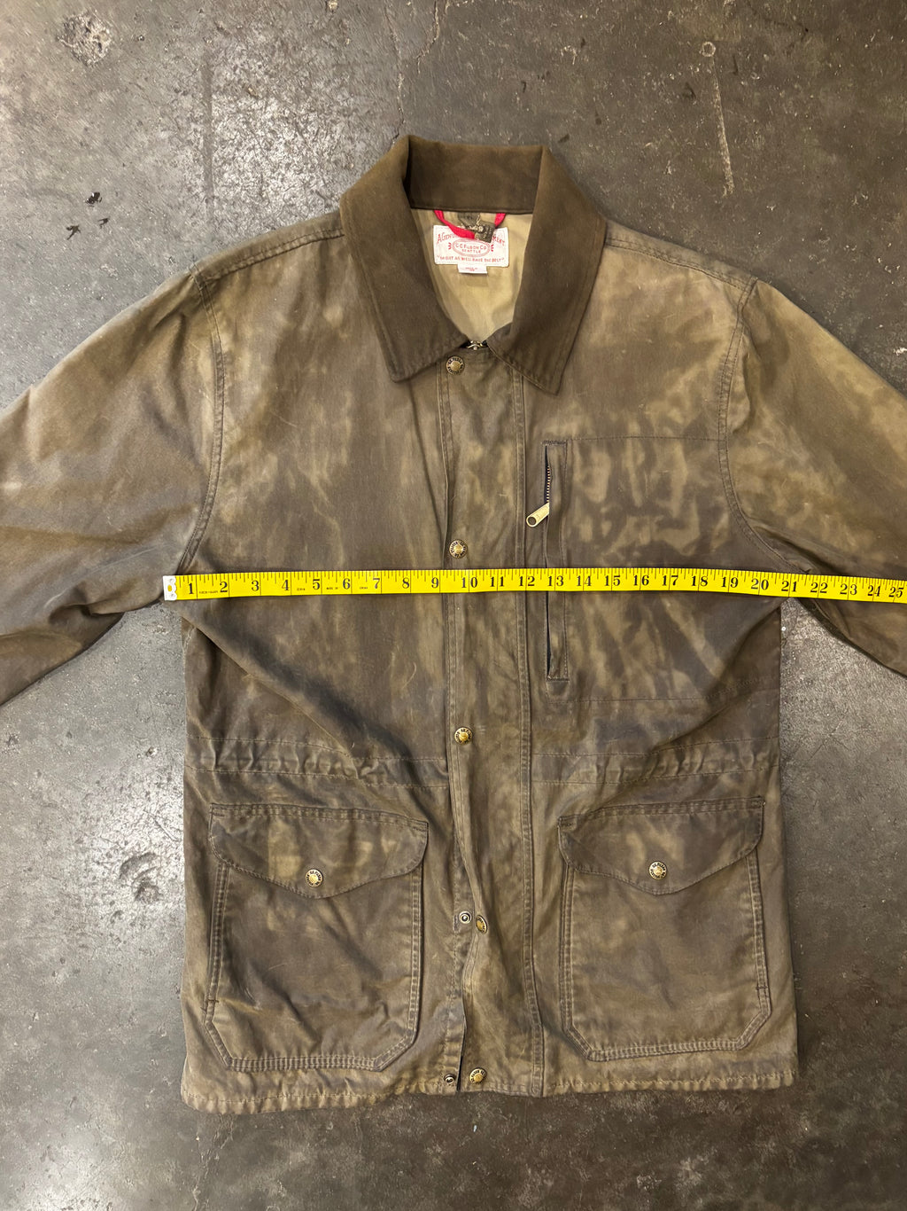 Vintage FILSON Tin Cloth Mile Marker Coat Sz. M