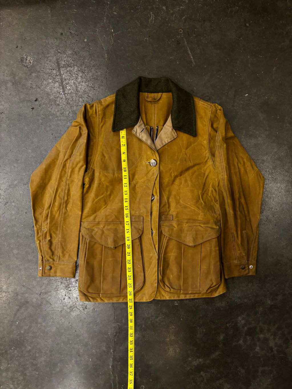 Vintage Y2K FILSON Half-Moon Tin Cloth Field Coat Sz. XS/S