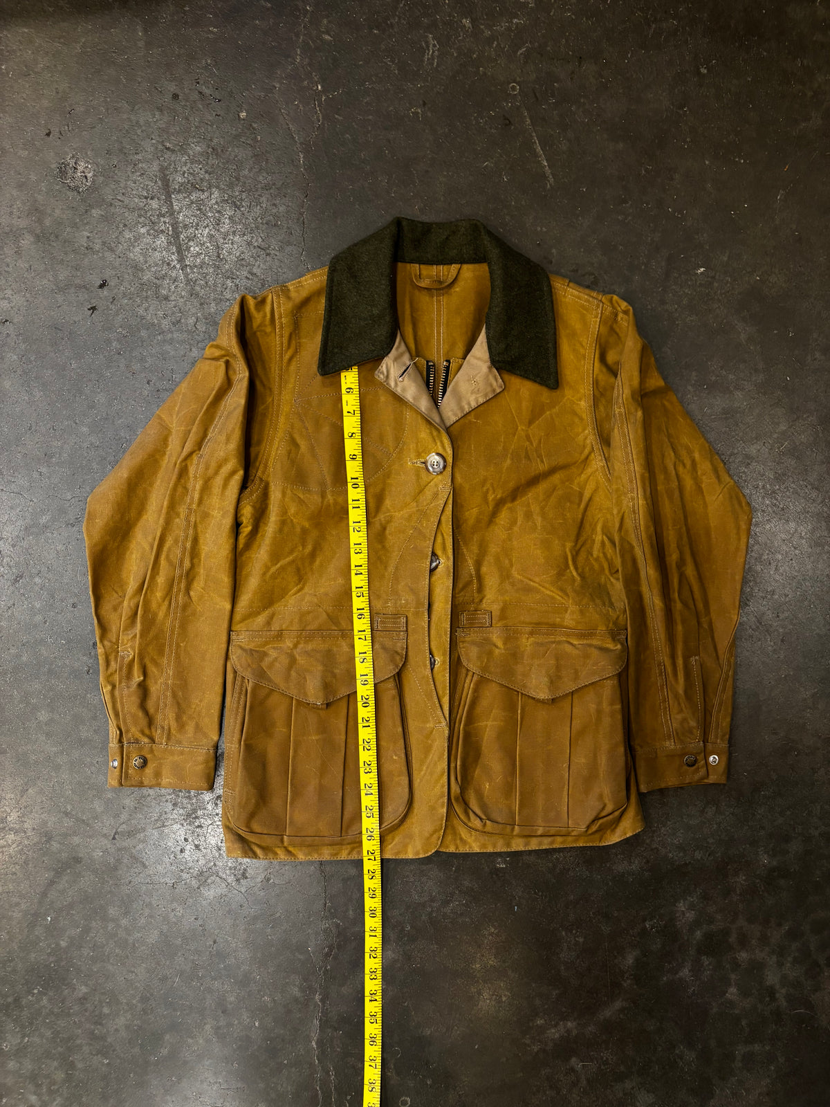 Vintage Y2K FILSON Half-Moon Tin Cloth Field Coat Sz. XS/S