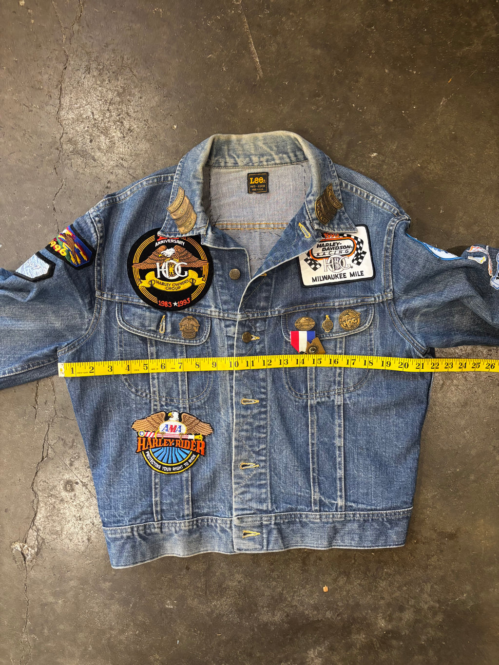 Vintage 1990s LEE Motorcycle Club Denim Jacket Sz
