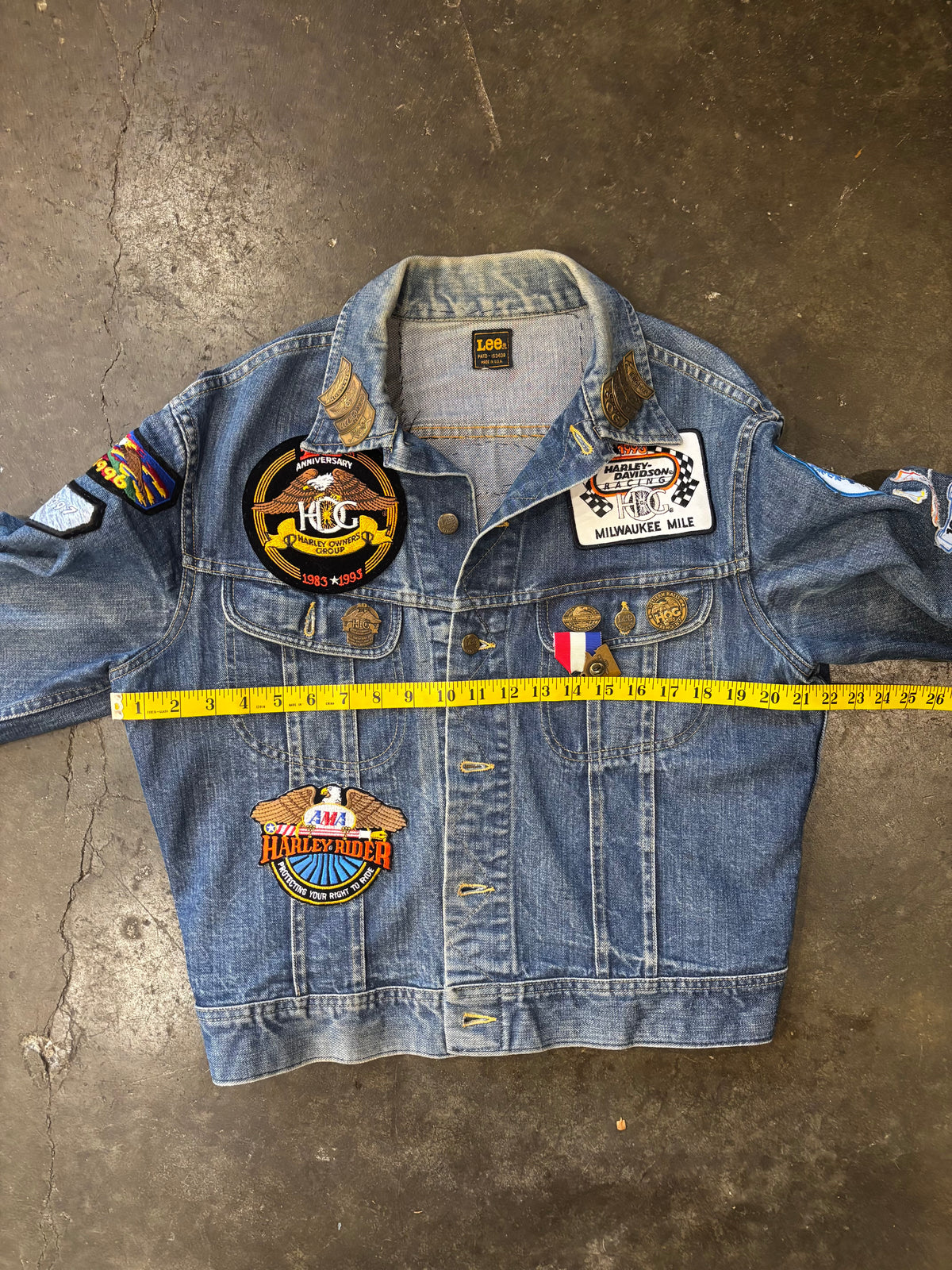 Vintage 1990s LEE Motorcycle Club Denim Jacket Sz