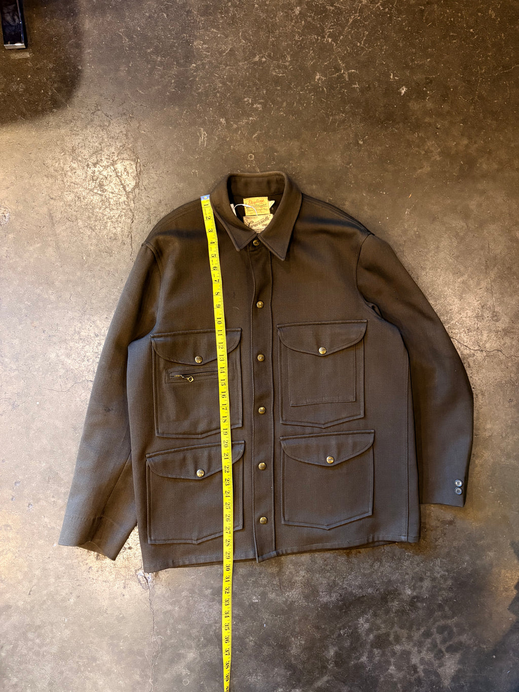 Vintage 1950s Skyline Seattle Gabardine Wool Whipchord Cruiser Jacket Sz. L