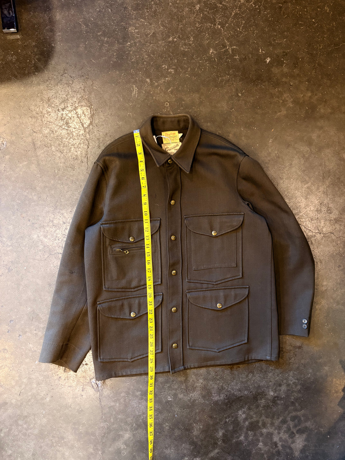 Vintage 1950s Skyline Seattle Gabardine Wool Whipchord Cruiser Jacket Sz. L