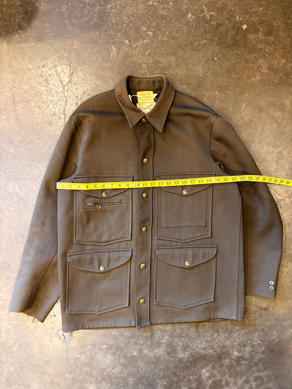 Vintage 1950s Skyline Seattle Gabardine Wool Whipchord Cruiser Jacket Sz. L