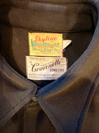 Vintage 1950s Skyline Seattle Gabardine Wool Whipchord Cruiser Jacket Sz. L