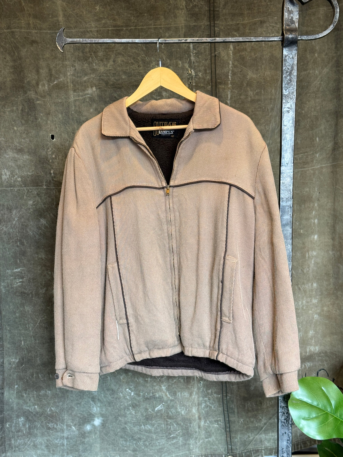 Vintage 1960s CAMPUS Outerwear Zip-Up Jacket Sz. 42 (L)