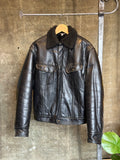 Vintage 1960s PARR OF ARIZONA Black Leather Bomber Jacket Sz. L | Made in USA