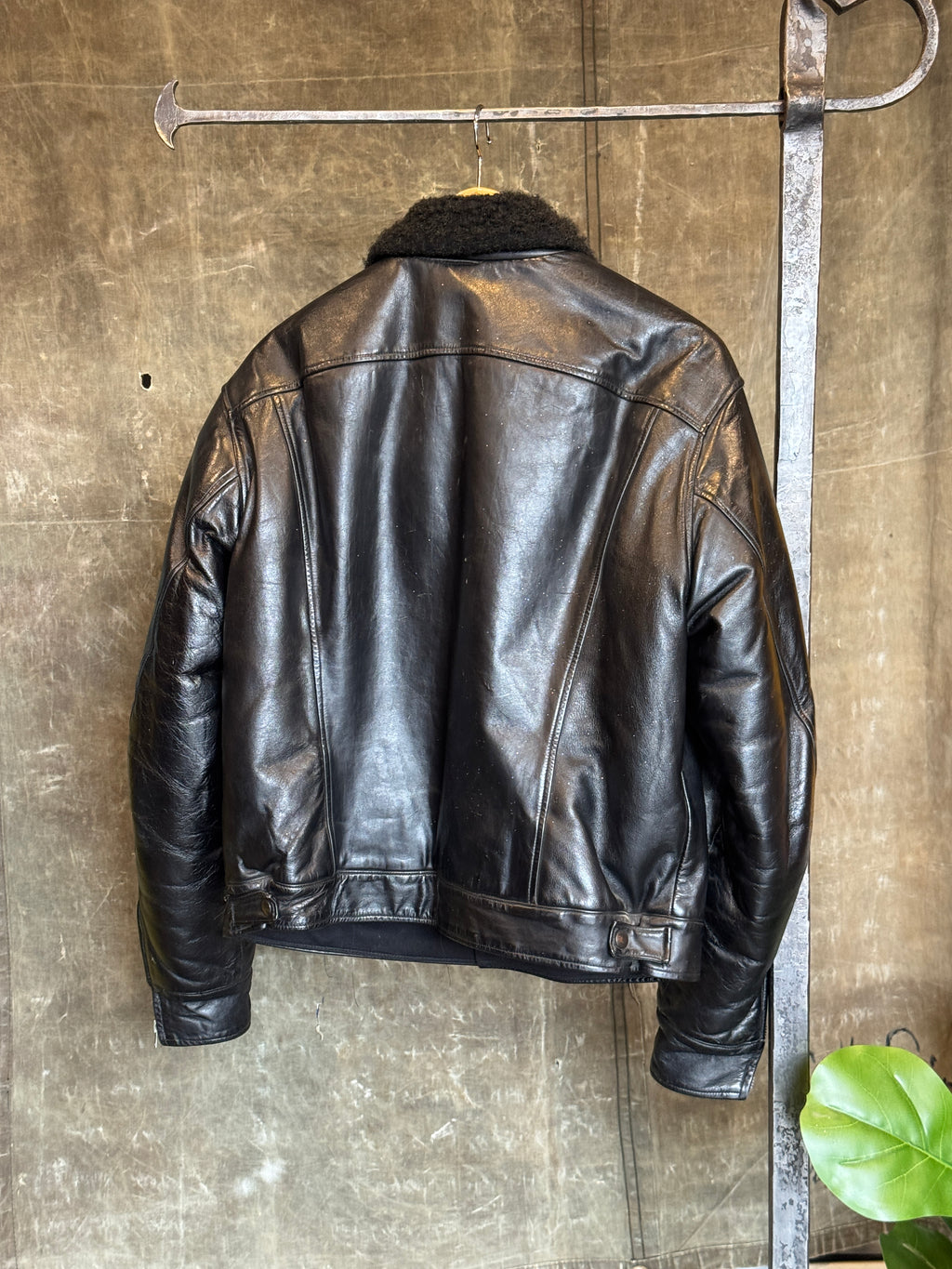 Vintage 1960s PARR OF ARIZONA Black Leather Bomber Jacket Sz. L | Made in USA