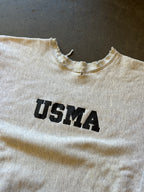 Vintage CHAMPION 'USMA' Grey Reverse Weave Sweatshirt Sz. L/XL