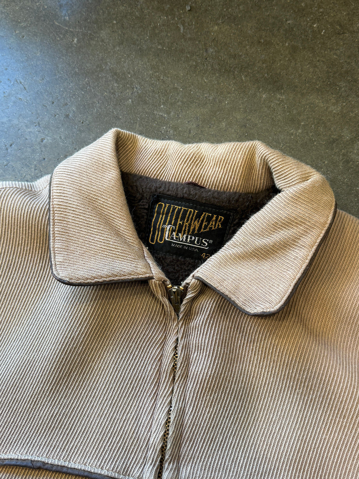 Vintage 1960s CAMPUS Outerwear Zip-Up Jacket Sz. 42 (L)