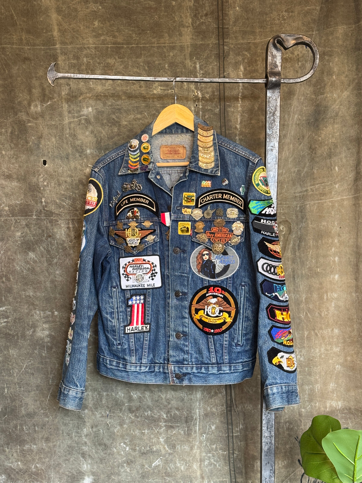 Vintage 1980s LEVI'S Motorcycle Club Denim Jacket Sz M