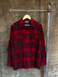 Vintage 1960s PENDLETON Wool Shadow Plaid Pendleton Board Shirt Sz M