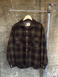 Vintage 1960s GOLDEN LINE Shadow Plaid Flannel Button-Ups Sz L
