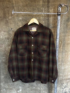 Vintage 1960s GOLDEN LINE Shadow Plaid Flannel Button-Ups Sz L