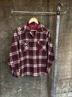 Vintage 1980s PENDLETON Wool Loop Collar Board Shirt Sz XL