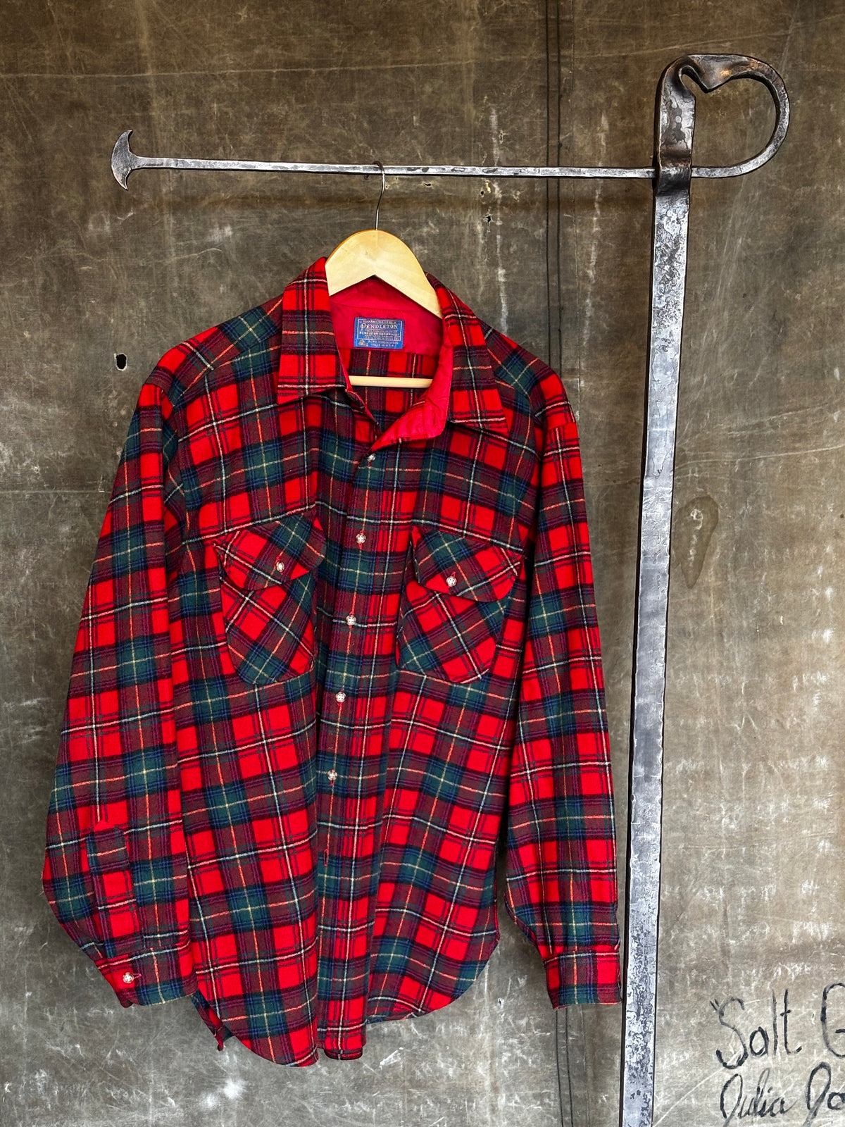 Vintage Wool PENDLETON Plaid Flannel Sz XL