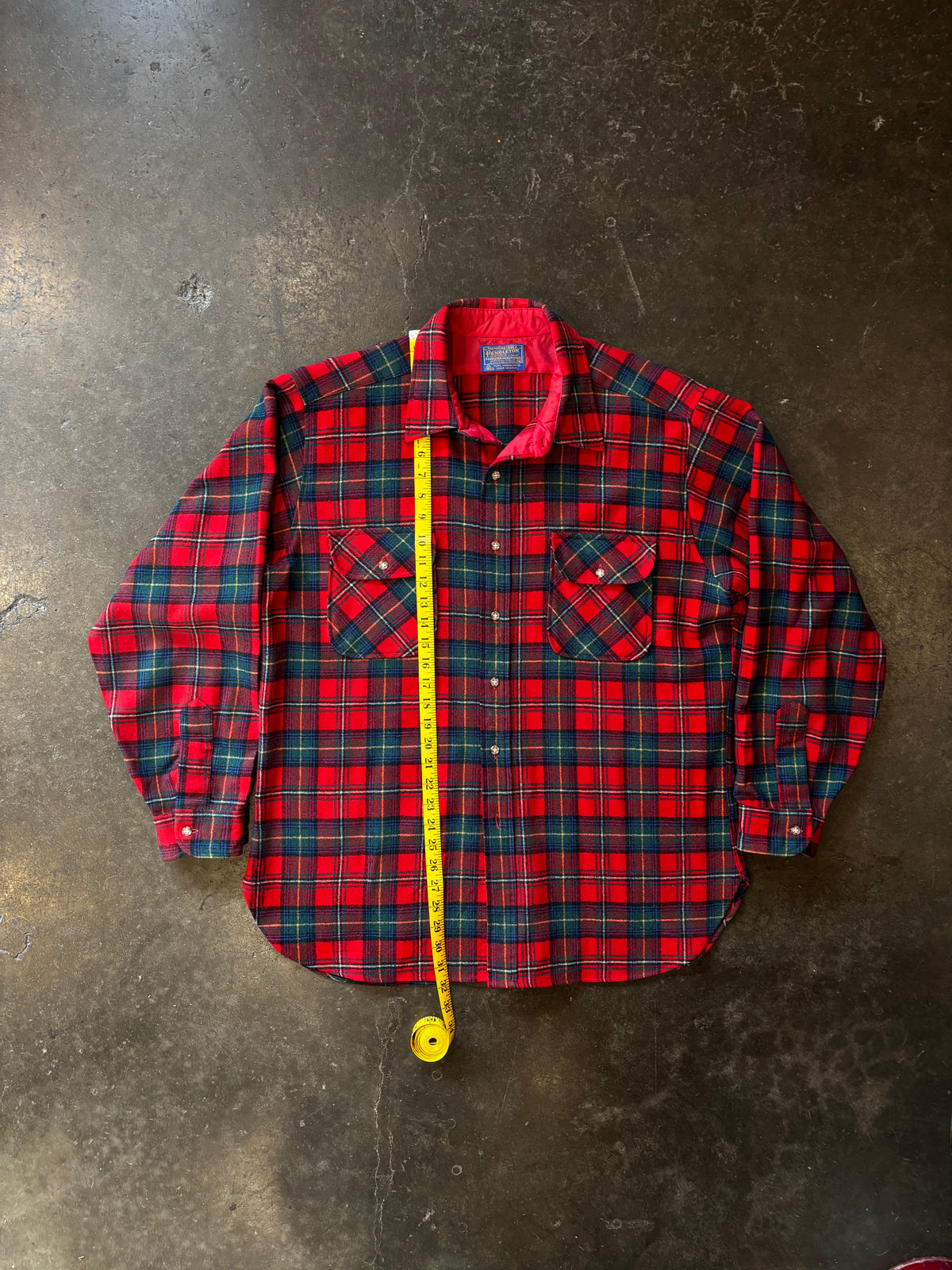 Vintage Wool PENDLETON Plaid Flannel Sz XL
