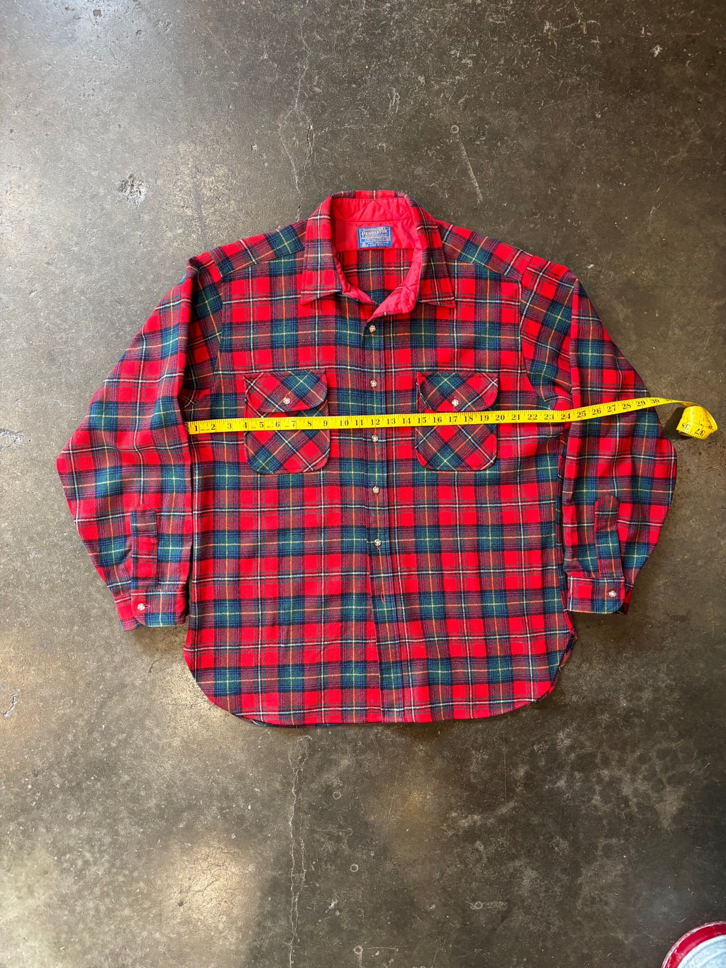 Vintage Wool PENDLETON Plaid Flannel Sz XL