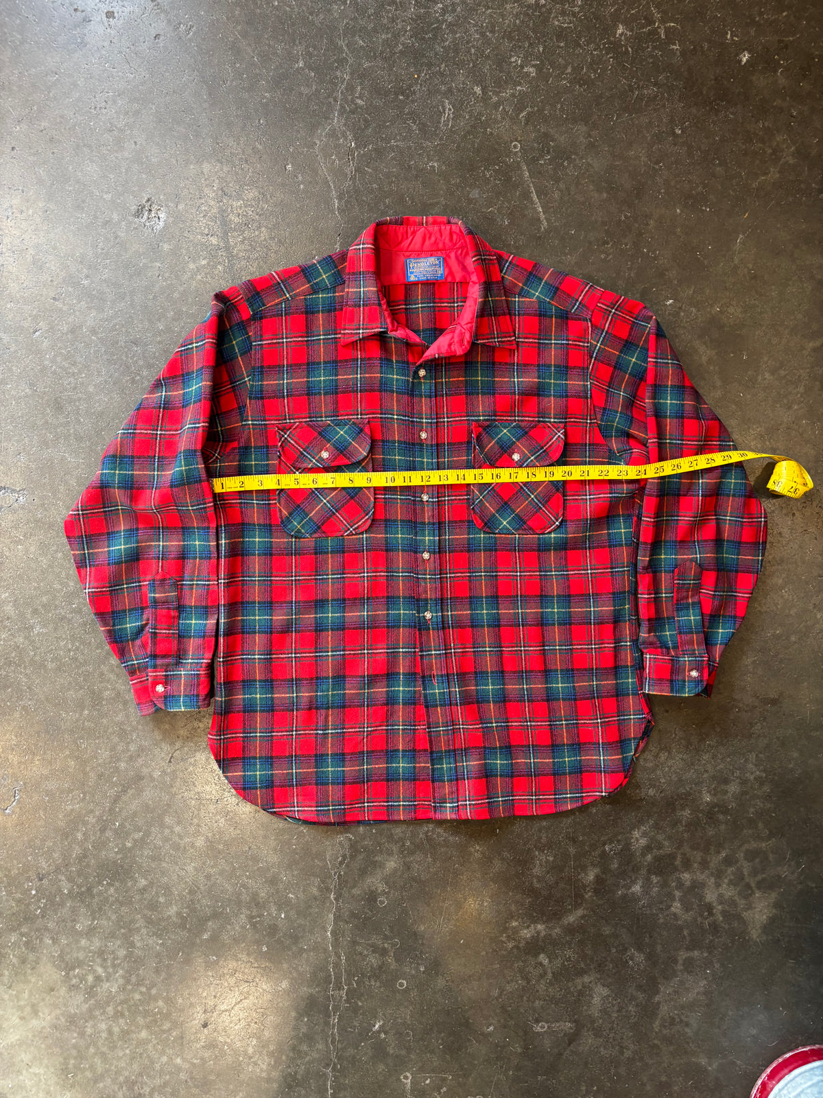 Vintage Wool PENDLETON Plaid Flannel Sz XL