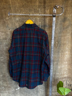 Vintage 1970s PENDLETON Wool Loop Collar Board Shirt Sz L