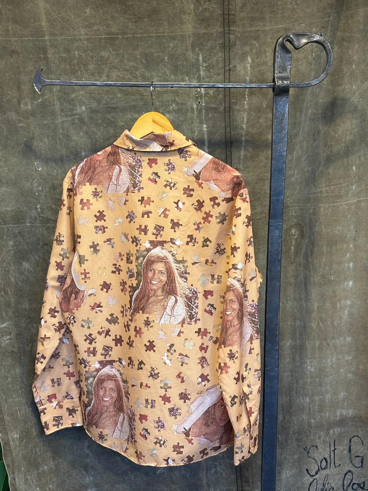 Vintage 1970s PLAYBOY Disco Button-Up Sz L