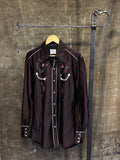 Vintage 1960s H-BAR-C Pearl Snap Button-Up Sz L