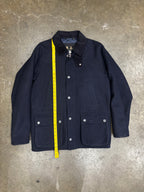 BARBOUR 'Bedale' Navy Blue Wool Zip-Up Jacket Sz. M