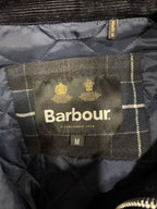 BARBOUR 'Bedale' Navy Blue Wool Zip-Up Jacket Sz. M