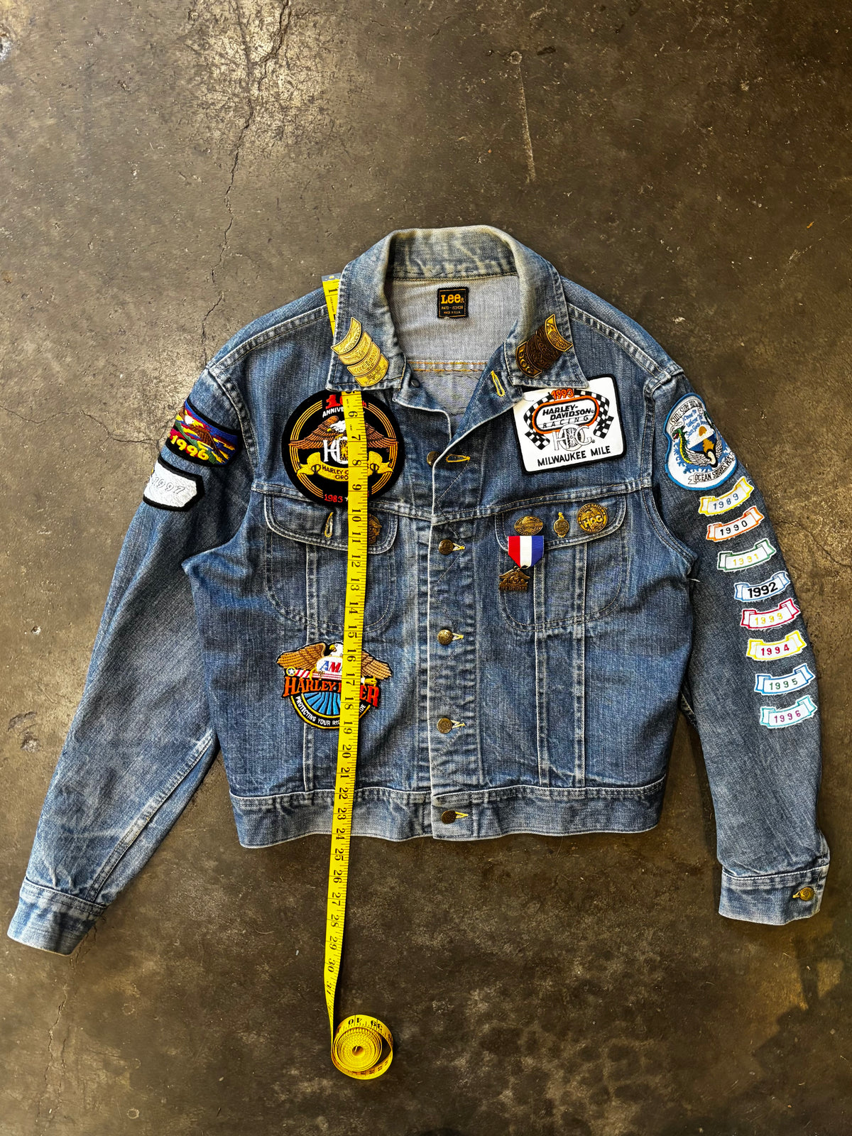 Vintage 1990s LEE Motorcycle Club Denim Jacket Sz