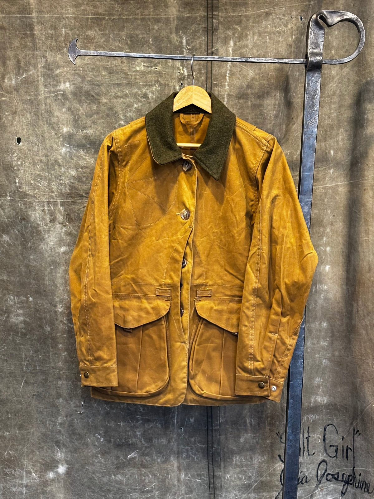 Vintage Y2K FILSON Half-Moon Tin Cloth Field Coat Sz. XS/S