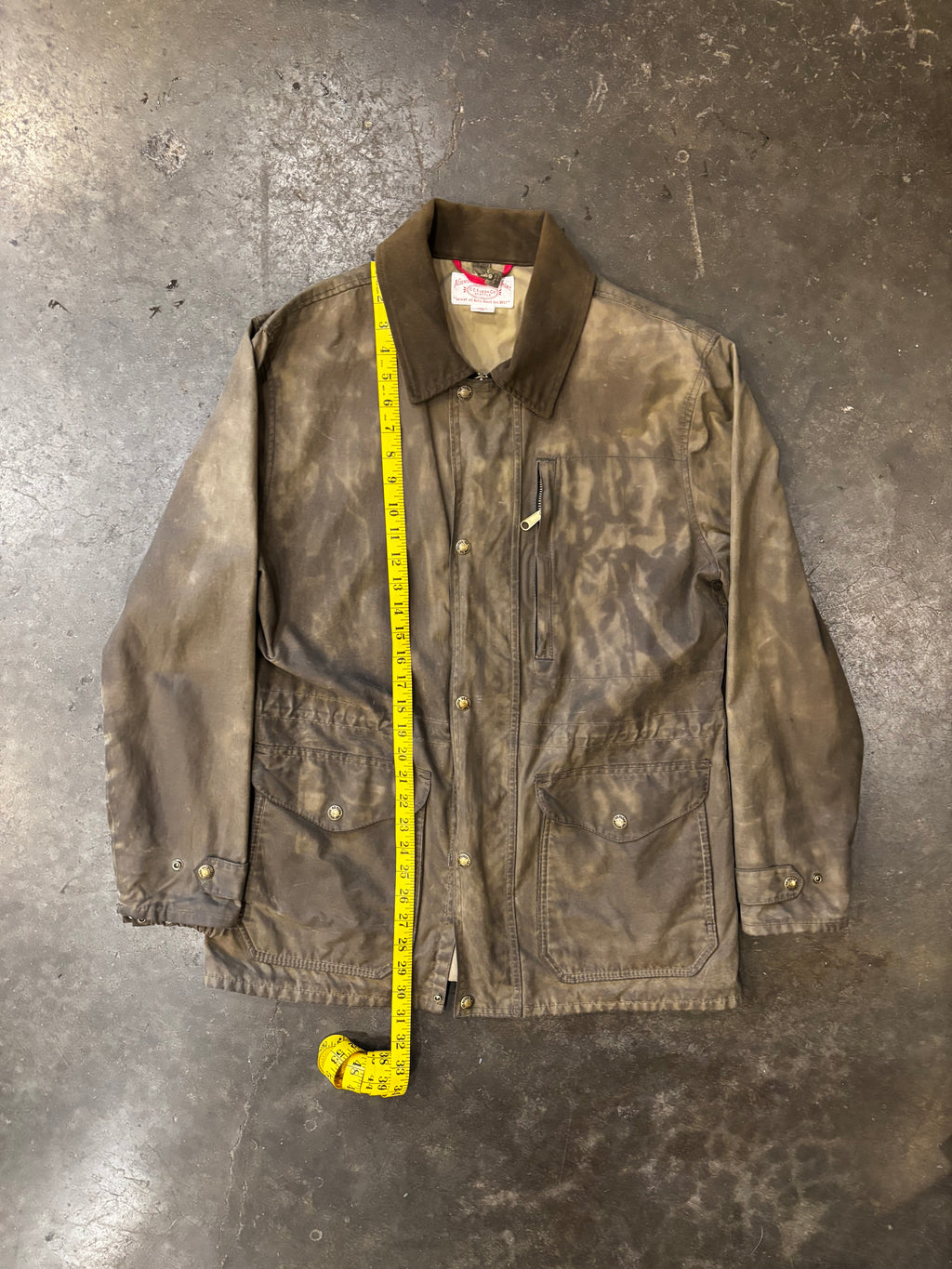 Vintage FILSON Tin Cloth Mile Marker Coat Sz. M